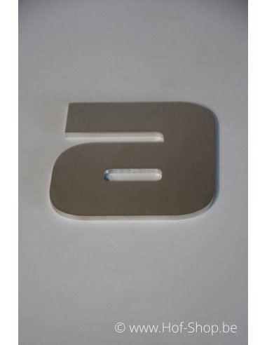 Letter a Designer - inox 9,5 cm hoog AB collectie