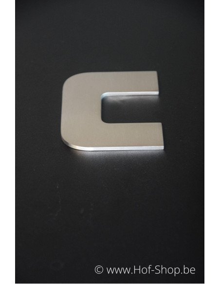Letter c Designer - inox 9,5 cm hoog AB collectie