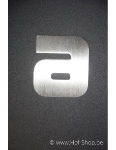 Lettre a avec espaceurs Design - acier inoxydable de 9 cm de haut