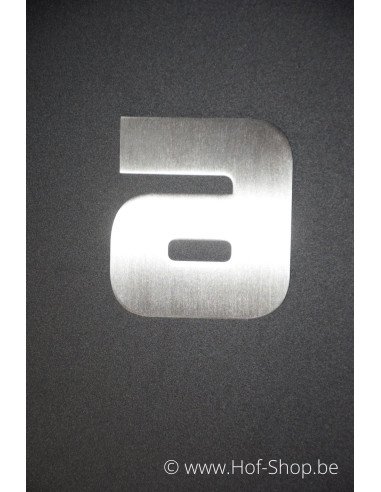 Letter a met afstandshouders Design - inox 9 cm hoog