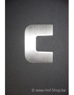 Letter c met afstandshouders Design - inox 9 cm hoog