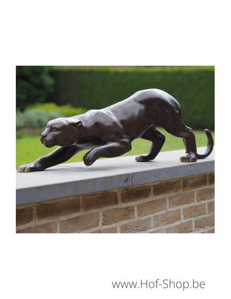 Jachtluipaard - bronzen beeld (AN2063BR-B)