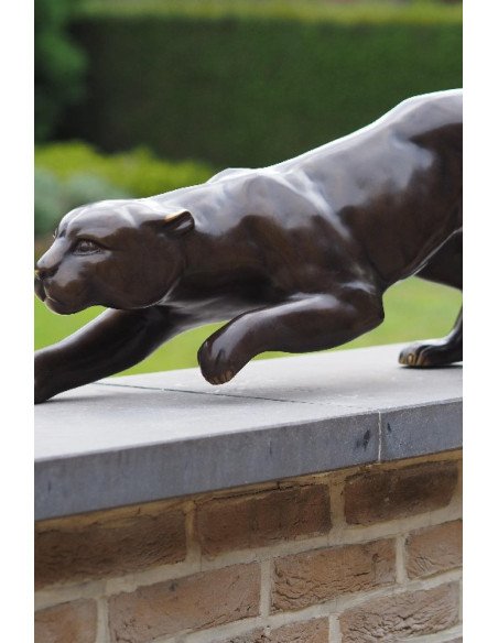 Guépard - statue en bronze (AN2063BR-B)