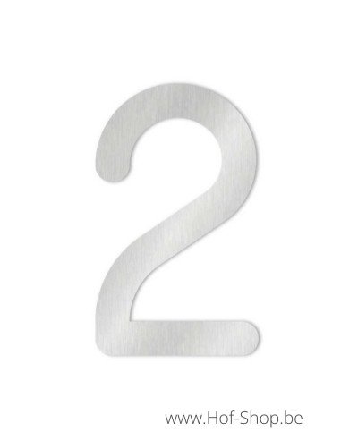 Numéro 2 - aluminium de 16 cm de haut Heibi