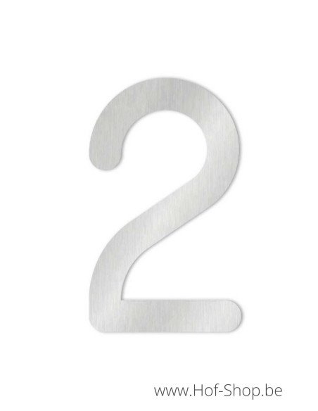 Numéro 2 - aluminium de 16 cm de haut Heibi