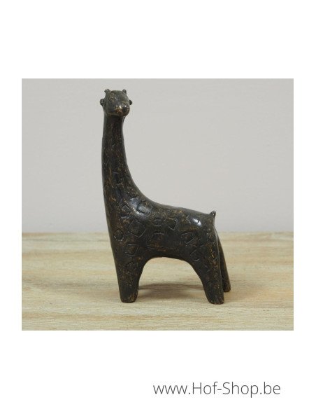 Petite giraf - bronzen beeld (AN2132BR-BI)