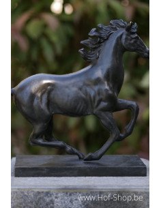 Cheval sur base rectangulaire - sculpture en bronze (AN2564BRW-HP)