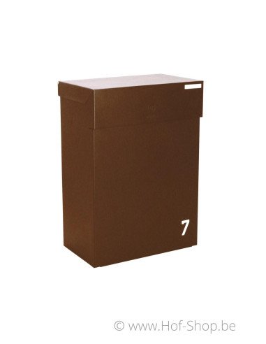 Shopperbox PB digitaal slot Cortenstaal Look - pakketbus aluminium esafe