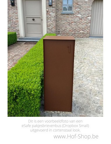 Voorbeeld cortenstaal Look: Dropbox Small eSafe