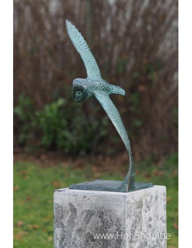 Hibou volant - statue en bronze (AN2806BR-VI)