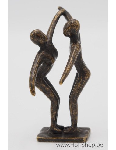 Klein modern danspaar - bronzen beeld (AN2828BR-BI)