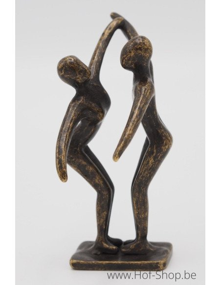 Klein modern danspaar - bronzen beeld (AN2828BR-BI)