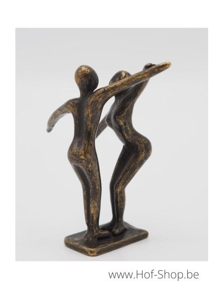 Klein modern danspaar - bronzen beeld (AN2828BR-BI)