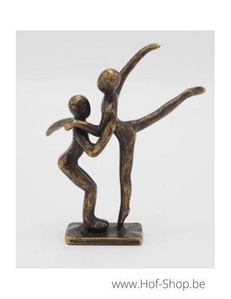 Klein modern danspaar - bronzen beeld (AN2830BR-BI)