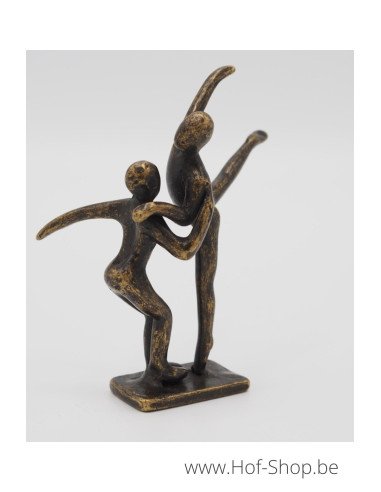 Klein modern danspaar - bronzen beeld (AN2830BR-BI)