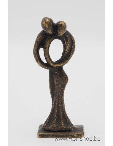 Klein modern danspaar - bronzen beeld (AN2832BR-BI)