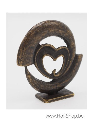Mini coeur moderne - statue en bronze (AN2833BR-BI)
