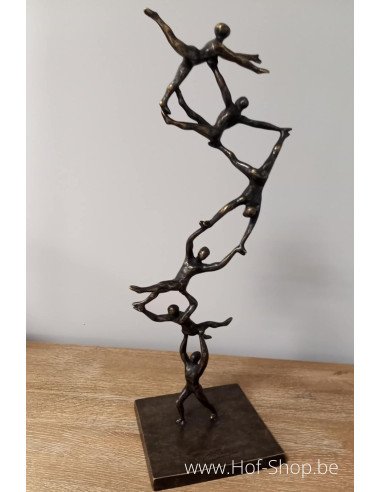Spiraling to the top - statue en bronze (AN2887BR-BI)