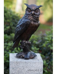 Uil op stam - bronzen beeld (BS1427B)