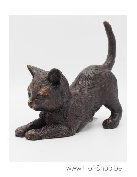 Liggende kat - bronzen beeld (BS1429B)