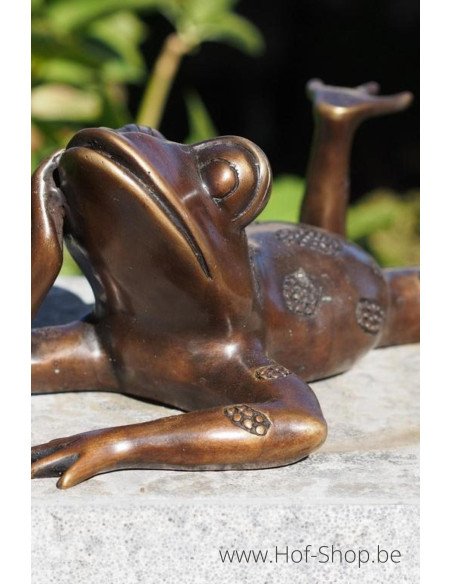Grenouille couchée - statue en bronze (BS61102)