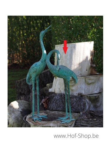 Grue tête baissée - statue en bronze (BS62116-2)