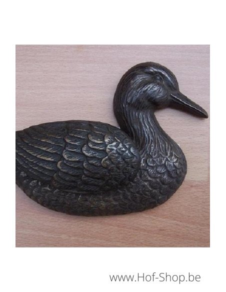 Deurklopper eend - bronzen beeld (DR0176BR-BS)