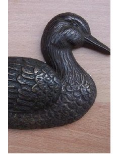 Canard heurtoir de porte - statue en bronze (AN0748BR-P)