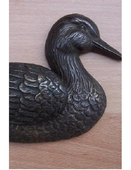 Canard heurtoir de porte - statue en bronze (AN0748BR-P)