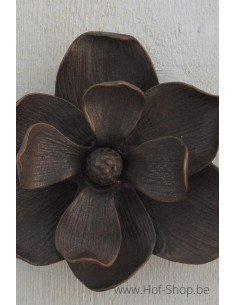 Deurklopper bloem - bronzen beeld (DR0302BR-B)