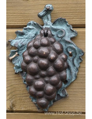 Deurklopper druiventros - bronzen beeld (DR6548B)