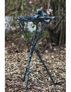 Bain d'oiseaux moyen - statue en bronze (GA0067BR-V)