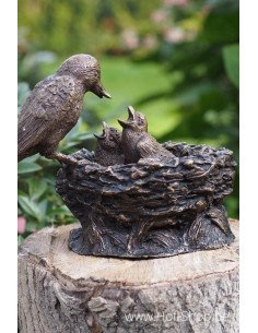 Nid d'oiseau debout - statue en bronze (GA0396BR-B)