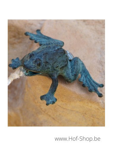 Kleine kikker fontein - bronzen beeld (GA0997BR-V-F)