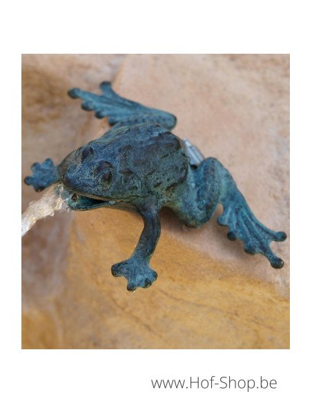 Petite fontaine grenouille - statue en bronze (GA0997BR-V-F)