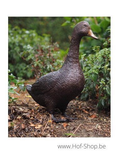 Staande eend  - bronzen beeld (AN1115BR-B)