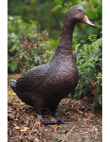 Staande eend  - bronzen beeld (AN1115BR-B)