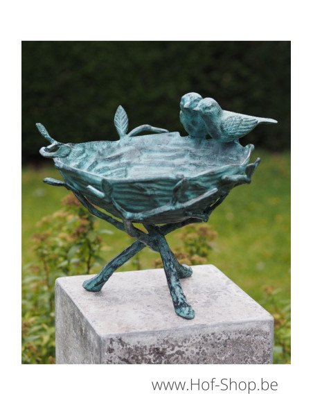 Bain d'oiseaux - statue en bronze (GA0067BR-V)