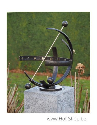 Cadran solaire avec 3 arches - statue en bronze (GA1878BR-BI)