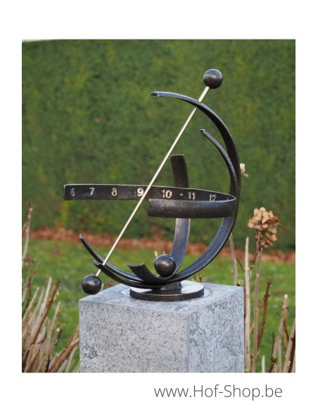 Cadran solaire avec 3 arches - statue en bronze (GA1878BR-BI)