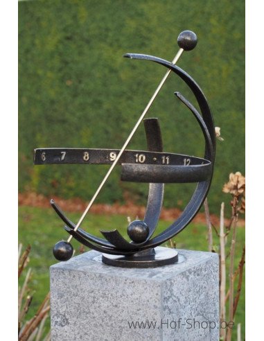 Cadran solaire avec 3 arches - statue en bronze (GA1878BR-BI)