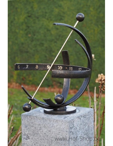 Cadran solaire avec 3 arches - statue en bronze (GA1878BR-BI)