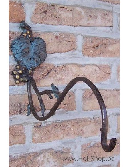 Crochet de suspension avec branche de raisin - statue en bronze (KY7209V)