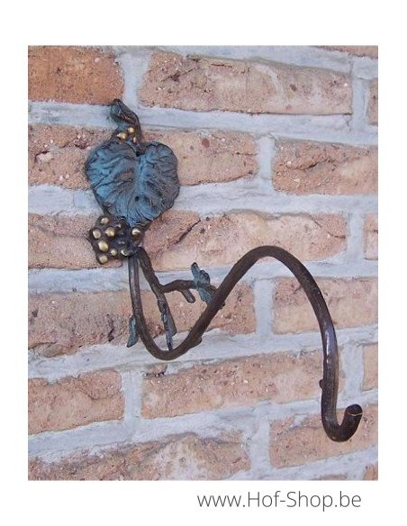 Crochet de suspension avec branche de raisin - statue en bronze (KY7209V)