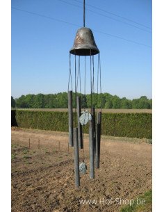 Carillons éoliens grande cloche avec ananas - statue en bronze (WC0099BR-V)