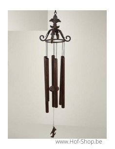 Windgong met Franse lelie - bronzen beeld (WC0099BR-V)