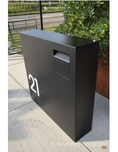 Modèle de salle d'exposition Carré Collibox noir - boîte à colis Arduo