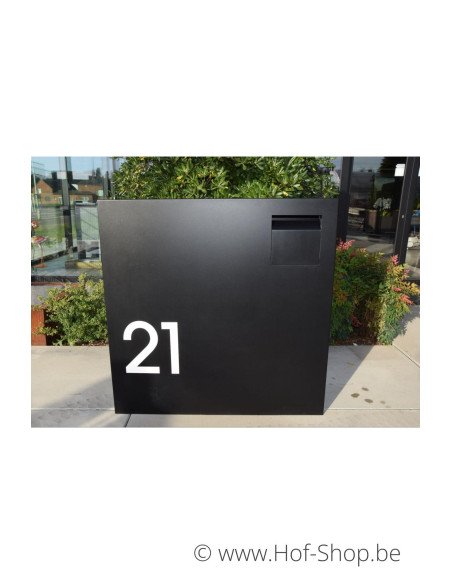 Modèle de salle d'exposition Carré Collibox noir - boîte à colis Arduo