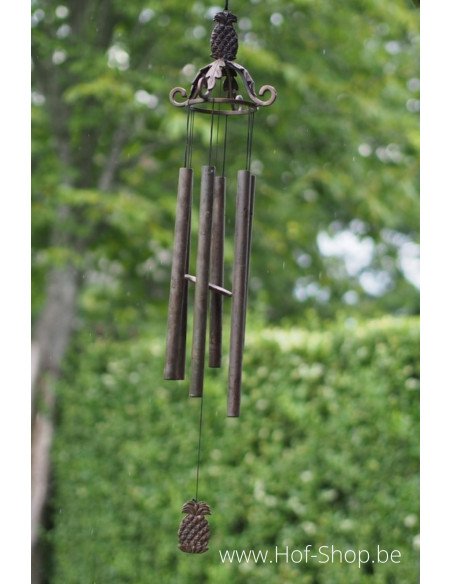 Windgong met noot - bronzen beeld (WC0165BR-B)