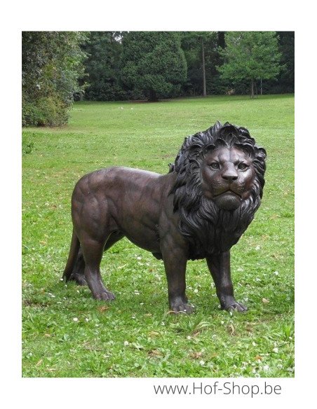 Couple de lions - statue en bronze (B1048)